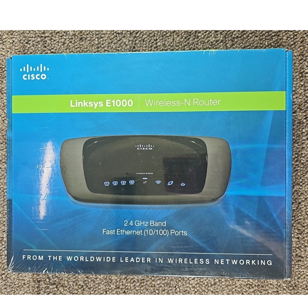 Cisco Linksys E1000 Wireless-N Router 2.4GHz Fast Ethernet Ports Factory Sealed